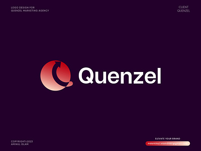 Quenzel - Logo Design bestfreelogomaker brand identity branding creative logo design logo logomakerai logomakeronline marketing mordern logo namelogomaker popular branding popular logo q letter logo quenzel saas saas app saas logo saas marketing logo visual identity visual identity design