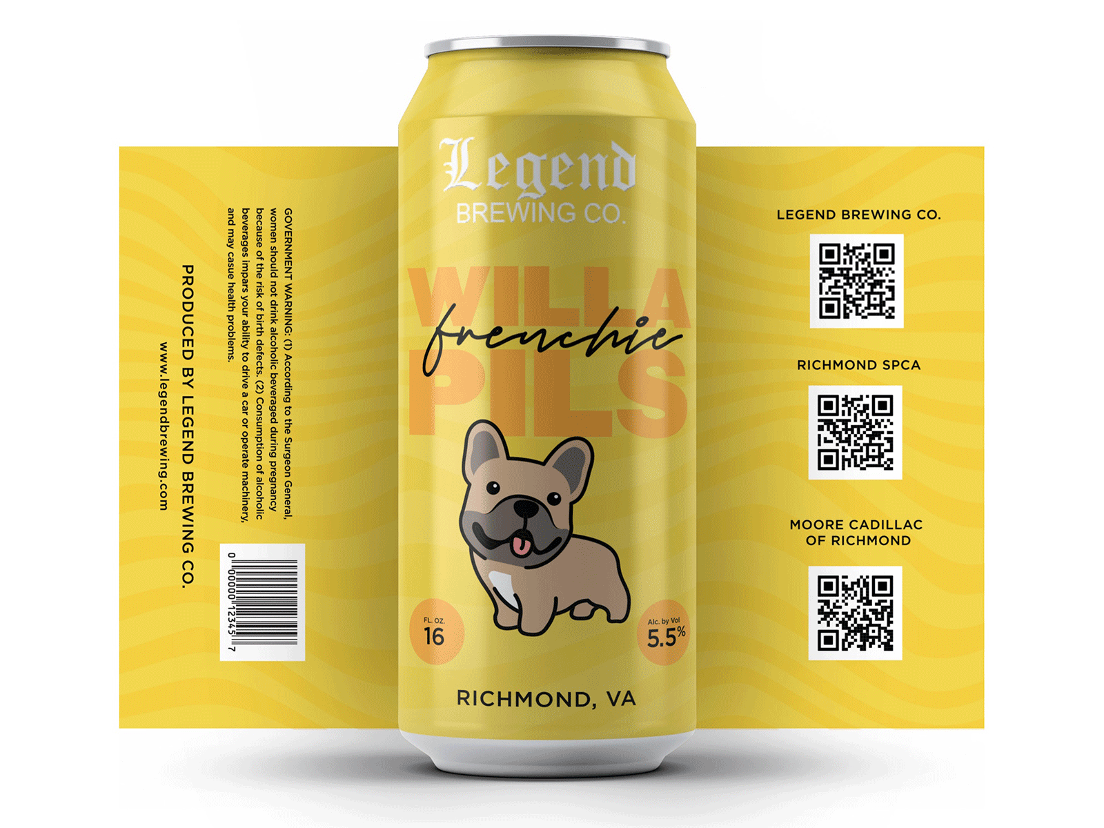 Frenchie Cans beer branding can dog packaging