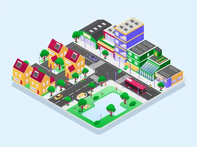 Isometric illustration for delivery service company colorful delivery service design graphic design illustration isometric