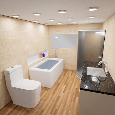 bathroom interior design - 3D 3d bathroom render