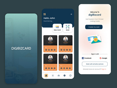 DIGIBIZ CARD - Mobile App android androidapp app appdesign appdevelopment application branding bussiness card digital digital business card digitalmarketing graphic design mobile app mobileappdesign mobileappdevelopment mobileapps technology ui uidesign ux