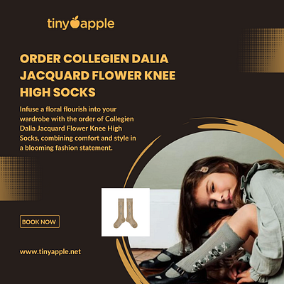 Order Collegien Dalia Jacquard Flower Knee High Socks
