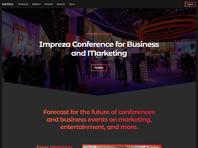 Business Conferences Website animation branding business website business conferences conferences website design motion graphics ui website design wordpress wordpress website
