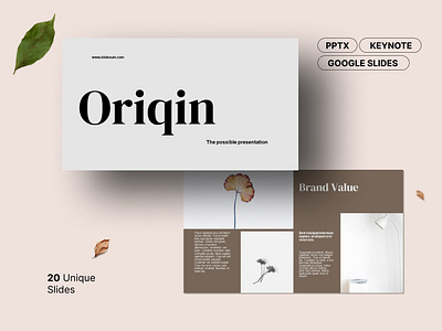 Oriqin Minimalist Presentation Design animated presentation google slide google slide design graphic design layout design minimalist multipurpose pitch deck powerpoint design powerpoint presentation powerpoint template ppt presentation design slide design