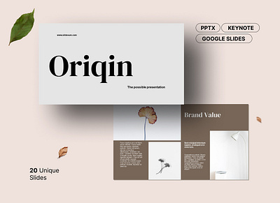 Oriqin Minimalist Presentation Design animated presentation google slide google slide design graphic design layout design minimalist multipurpose pitch deck powerpoint design powerpoint presentation powerpoint template ppt presentation design slide design