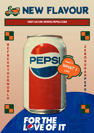 Pepsi with retro illustration animation beverages branding colddrink design designs drinks food graphic design graphicdesign illustration inspirational ui
