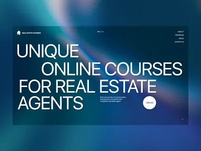 Landing page for the online course for real estate agents branding design figma illustration landing page logo site ui ux web website