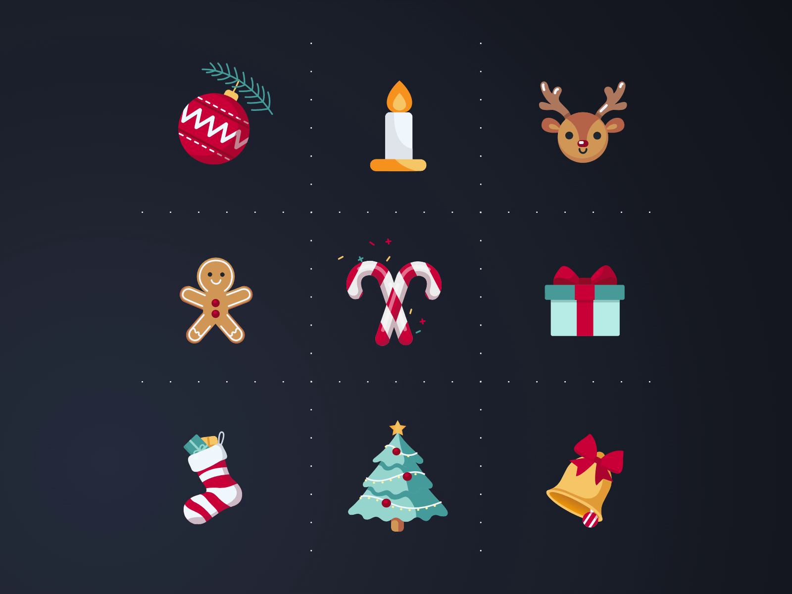 Animated Christmas Icon Kit By Monica Matyasi For Svgator On Dribbble