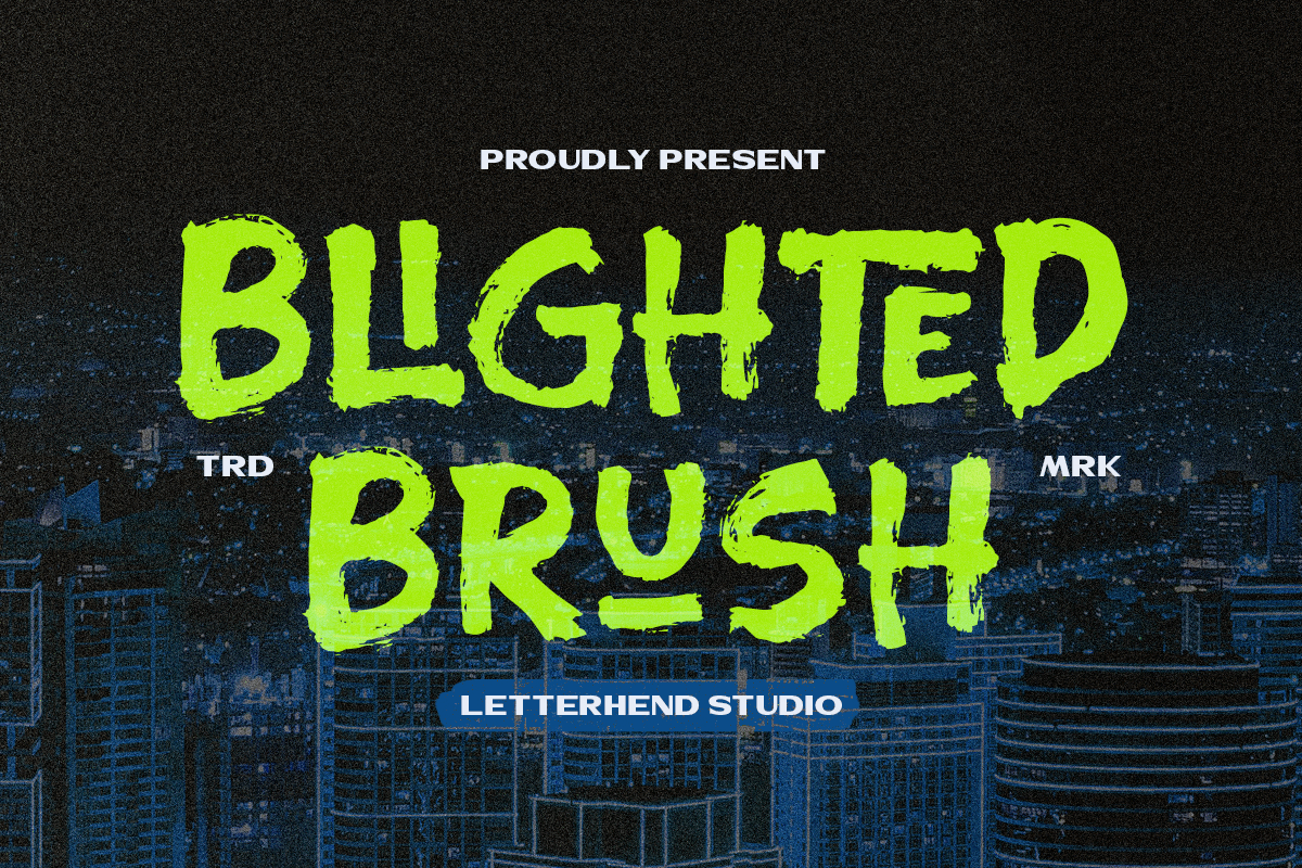 Blighted Brush - Organic Brush Font bold font freebies