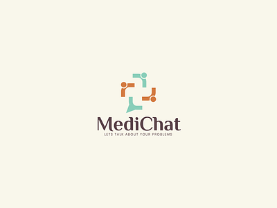 MediChat chat cross first aid help medical negativspace people trio