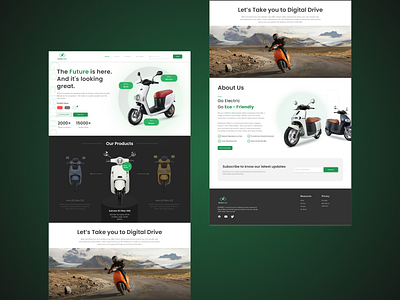 New E-scooter Responsive website adobexd branding color pallets 😉 dailyui design e bike e scooter ecofriendly economy bike electric scooter electricbike figma figma design graphic design illustration ui web