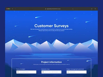 Customer Surveys Landingpage surveys ui design website