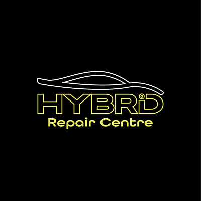 HYBRID branding car car repair design graphic design illustration logo tool typography vector