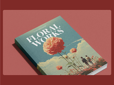 Floral book cover print graphic design print typography