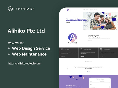 Alihiko Pte Ltd corporatewebsite wordpress