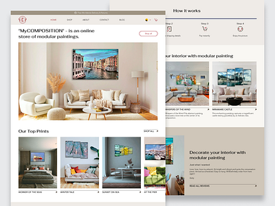 Ecommerce Web Design art business concept ecommerce figma home page landing page marketing ux website design wordpress дизайн
