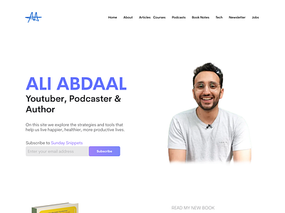 Personal Website Example ali abdaal best web design best web design for portfolio best web designer branding design good designs graphic design logo personal website portfolio portfolio website typography ui ui ux web design web design ideas web design inspiration web designer