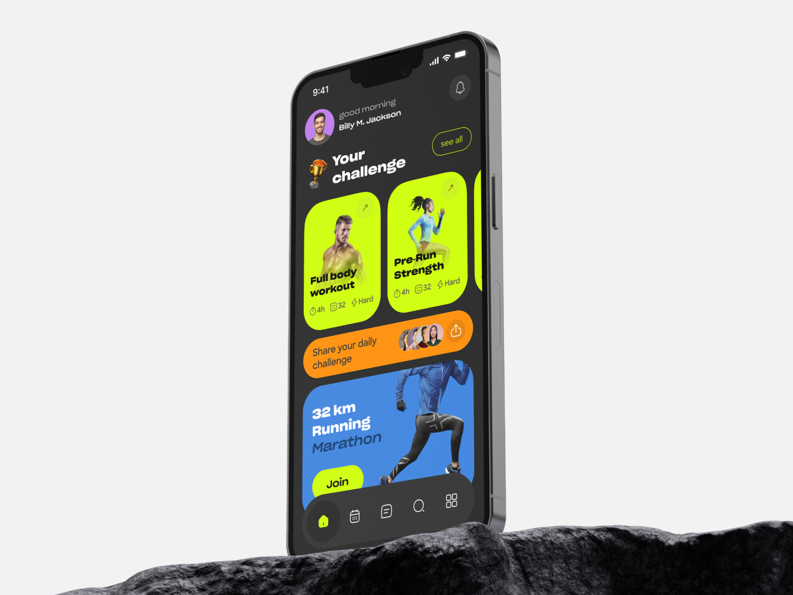 💪Fitness App UI app ui branding concept daily ui daily ux design fitness graphic design health healthy interface ios design mobile mobile app mobile ui design share sport sports training ui