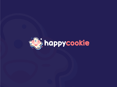 HappyCookie colorful cookie eat happy logo smile sweet