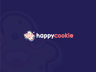 HappyCookie colorful cookie eat happines happy joy logo smile sweet