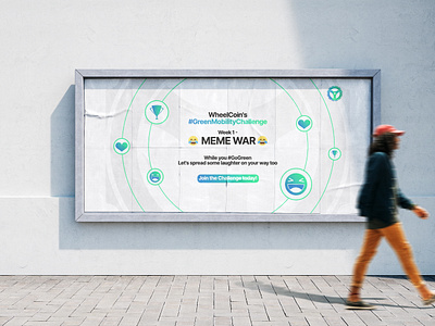 Meme war banner design for WheelCoin web3 green mobility app.... banner banner design brand design branding carbon neutral crypto design graphic design green mobility marketing meme war minimal post post design poster poster design social media sustainability technology web3