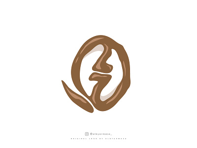 Seven Coffee Logo alphabet brand branding brown cafe coffee coffeeshop design designer logo graphic design illustration leaf logo logo design nature number product proffesional relax tea