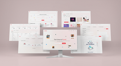 The future of Email - Envoie animation design figma illustrator landing page ui uiux design user interface website design