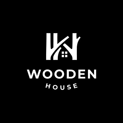 WOODEN House- Logo Design branding graphic design logo logo design