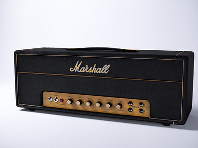 Marshall JTM45 3D model 3d 3d model 3ds max 3dsmax amp amplifier guitar guitar amp marshall marshall jtm45 v ray vray