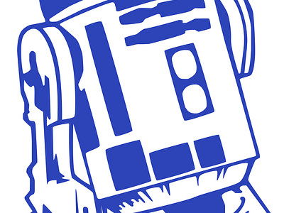 r2d2 vector sticker minimalistic r2d2 star wars sticker vector