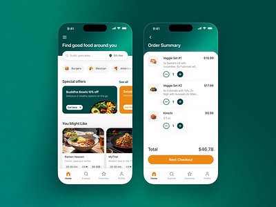 Food ordering app 🥗 food food ordering ui