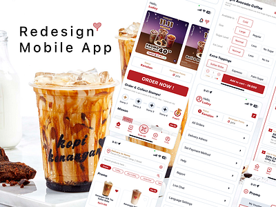 Kopi Kenangan — Redesign Mobile App design figma interaction design kopi kenangan minimalism mobile app redesign uiux design