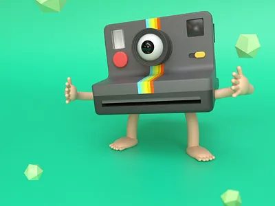 Polaroid 📸👀 3d 3d animation 3d character 3d illustration after effects animation c4d camera character character design cinema 4d face gif graphic design happy illustration motion graphics picture polaroid redshift