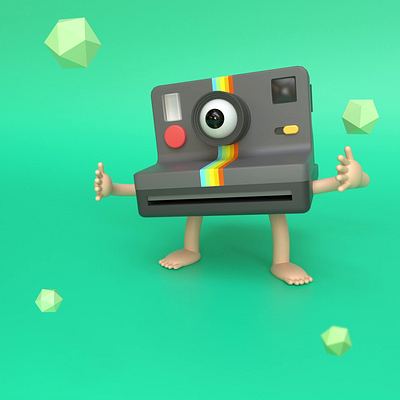 Polaroid 📸👀 3d 3d animation 3d character 3d illustration after effects animation c4d camera character character design cinema 4d face gif graphic design happy illustration motion graphics picture polaroid redshift