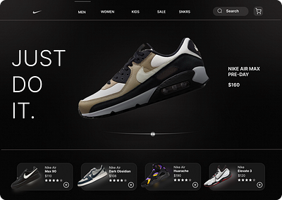 Nike Web page branding ui web uiux designs ux design web page websites