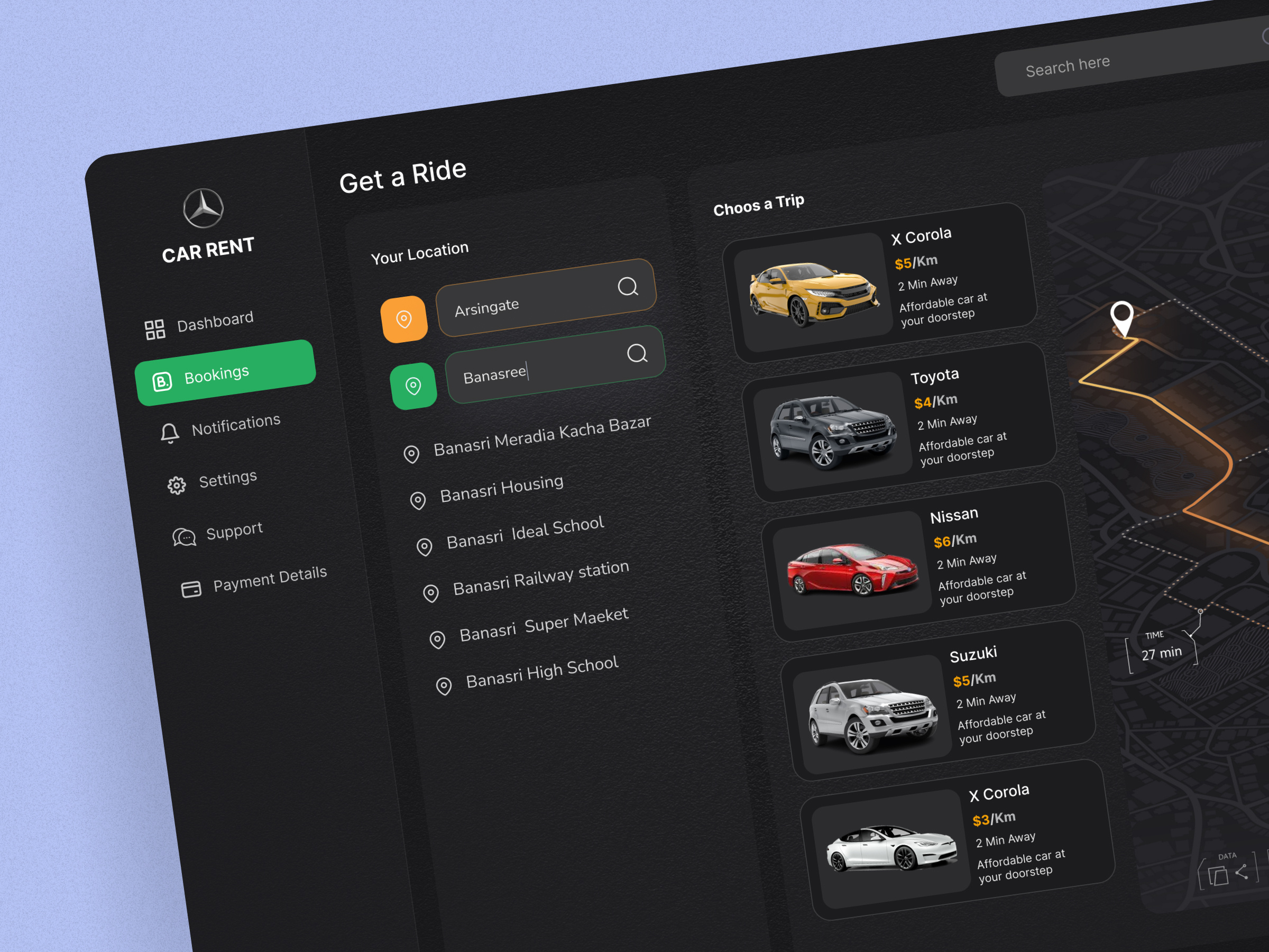 Car Rental Dashboard by Ahsan Technologies Ltd on Dribbble