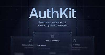 AuthKit.com auth authentication authkit dark landing page saas website