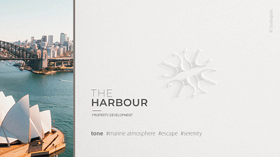 The Harbour anchor australia brand design branding brochure design development escape harbour logo logo design marine atmosphere property development real estate rudder seal sydney