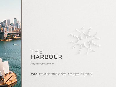 The Harbour anchor australia brand design branding brochure design development escape harbour logo logo design marine atmosphere property development real estate rudder seal sydney