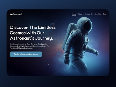 Astronaut's Journey Web Design graphic design ui