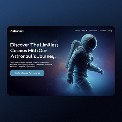 Astronaut's Journey Web Design graphic design ui