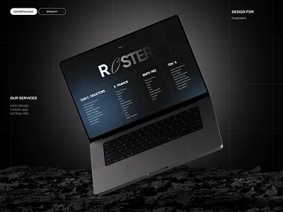 Web-design for musicians concert design ui ux web web design