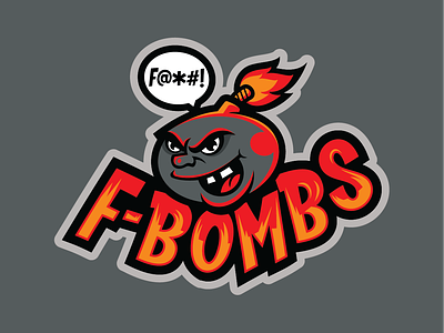 F-Bombs branding design ice hockey illustration logo logos sports sports branding vector