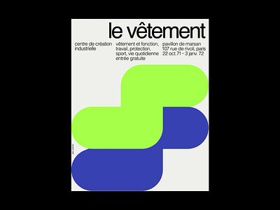Jean Widmer - Motion Poster Tribute - Le Vêtement branding case exhibition gif helvetica loop poster print project typeface vintage