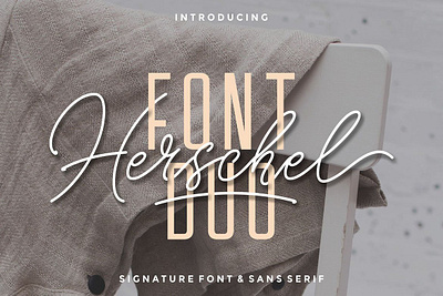 Herschel Font Duo condensed creative font display font font combination font duo headers script font signature font simple font