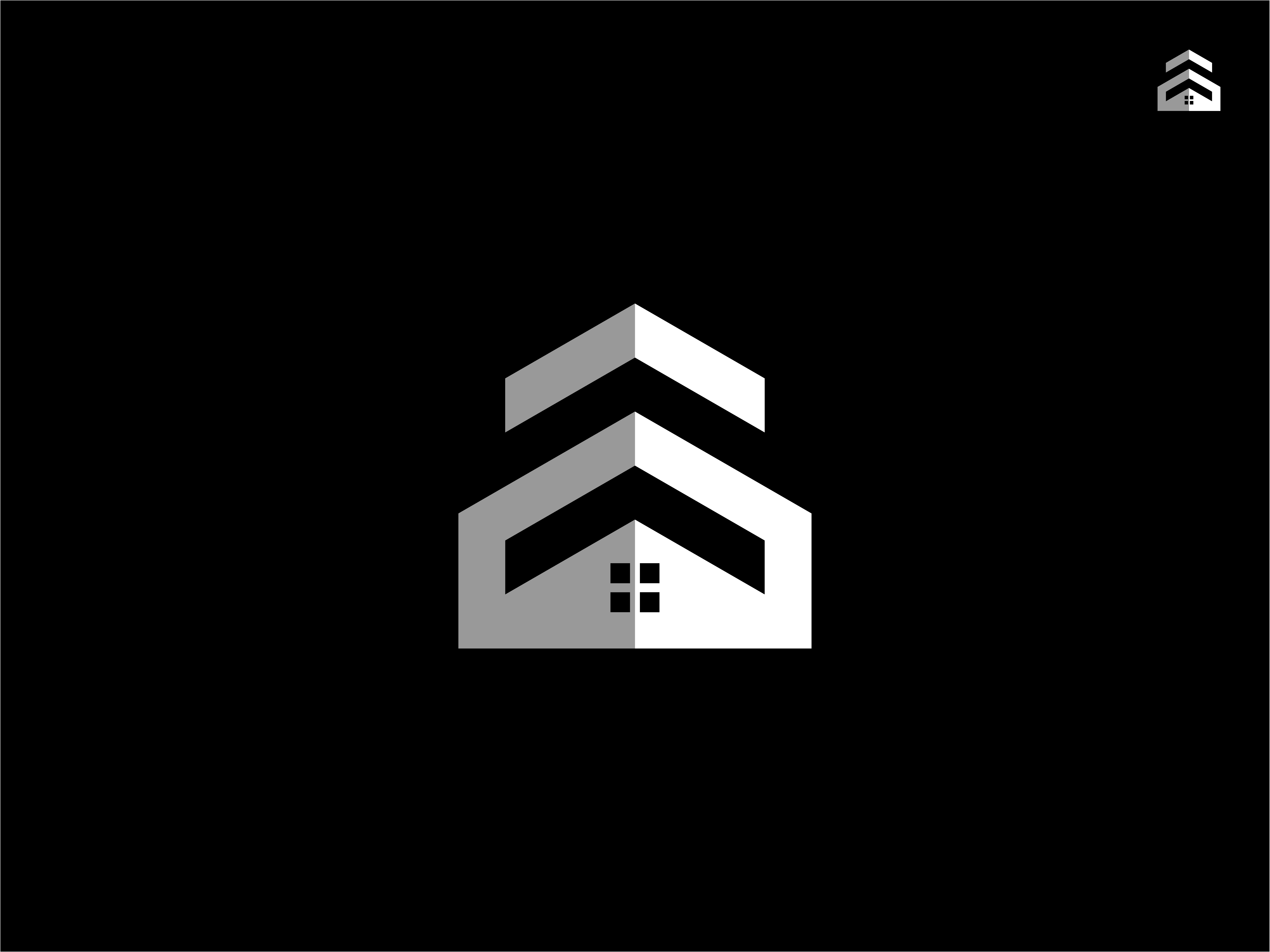 Elevate Estate_ Mark design, icon, Abstract arrow building construction cool creative design elevate home house logo mark minimal negativespace realestate up window