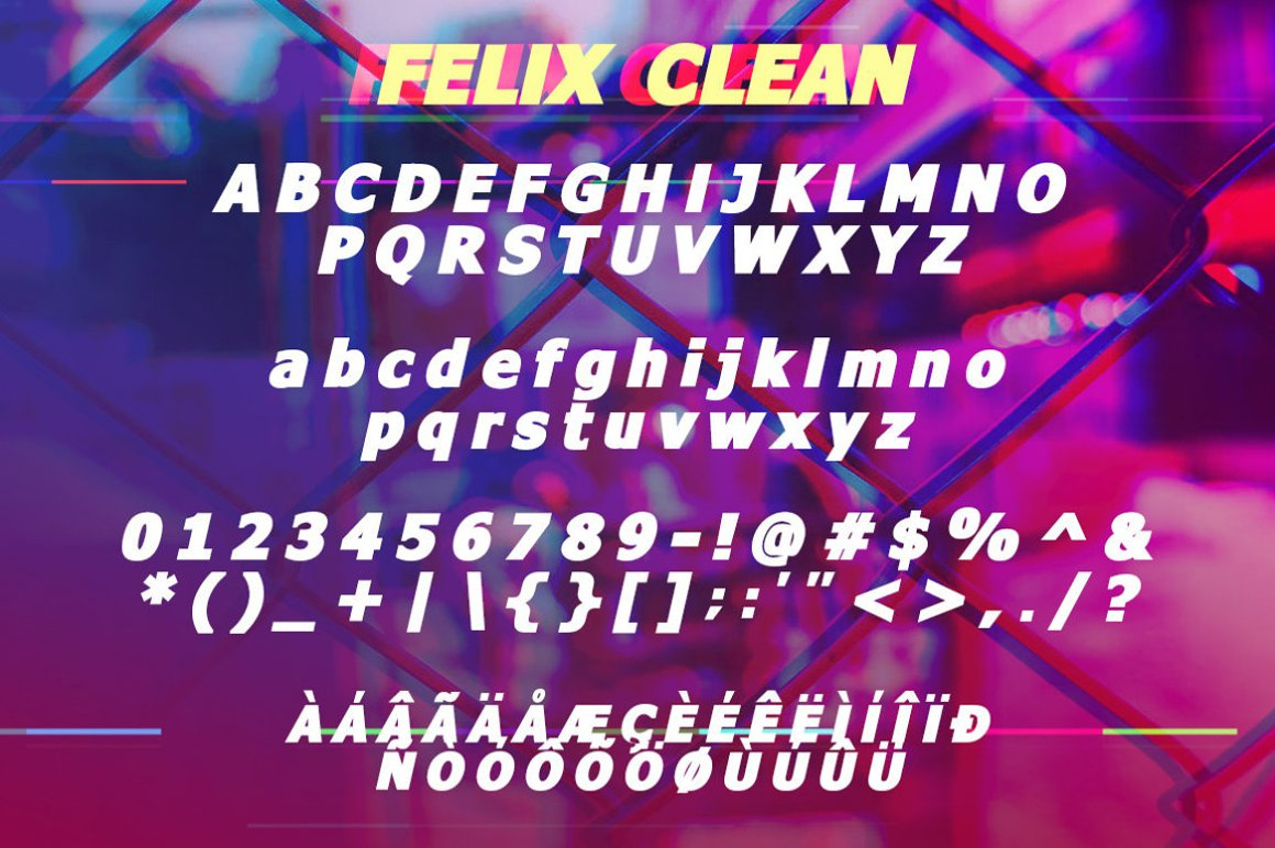 Felix Glitch Duo Font by Creative Font Template on Dribbble