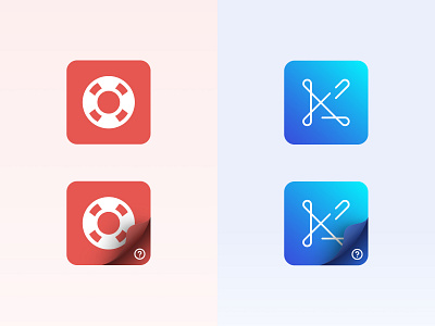 App and support icon variations app icon illustration skeuomorphism