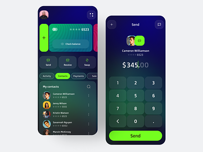 Finance service - Mobile app credit card app currency debit card app finance finance application fintech fintech mobile app mobile app design money app money exchange money loan money transfer new app design receive money send send money trending app design