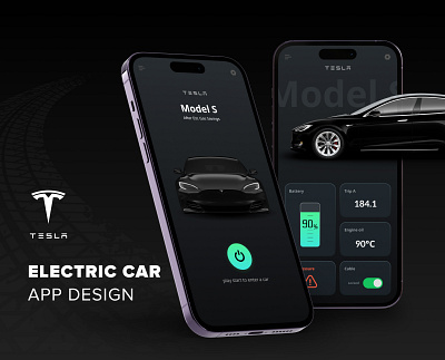 Tesla Electric Car App adobe apppage car design electiccar electric energy graphic inspiration landing mobile models photos tesla ui